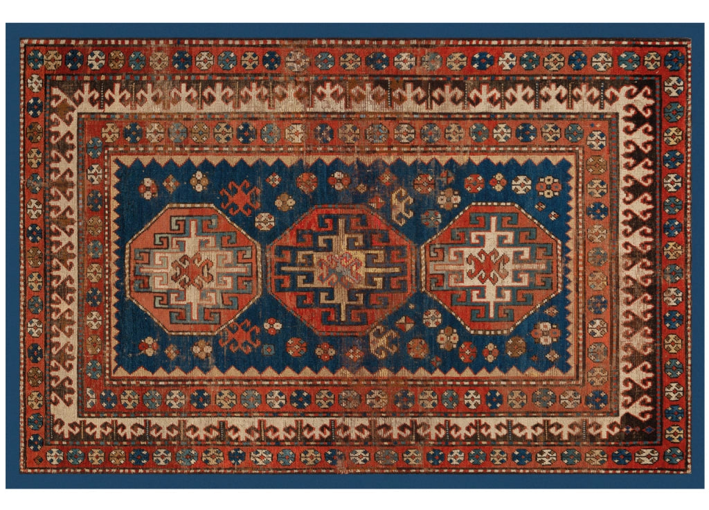 Tappeto Antiscivolo Stampa Digitale Linea Emozioni D'Oriente Dis. Kazaki - 58x122 - Kazaki