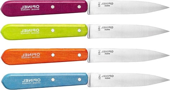 Set di coltelli da cucina - 4 coltelli diverse colori coltello da cucina in acciaio inossidabile - verde chiaro/blu chiaro/arancione/porpora - 193 x 2 x 1 cm - 4 pezzi