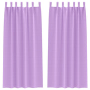 Tende Oscuranti | Tende Blackout con Anelli 2 pz Viola 260 x 140 cm Poliestere