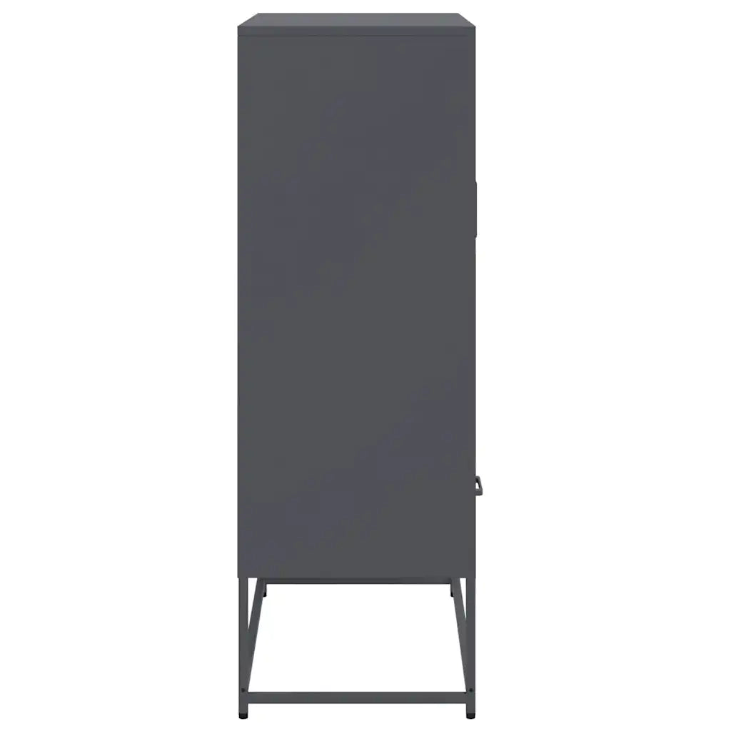 Credenza-Buffet-Armadio da cucina Antracite 68x39x111,5 cm Acciaio 683407