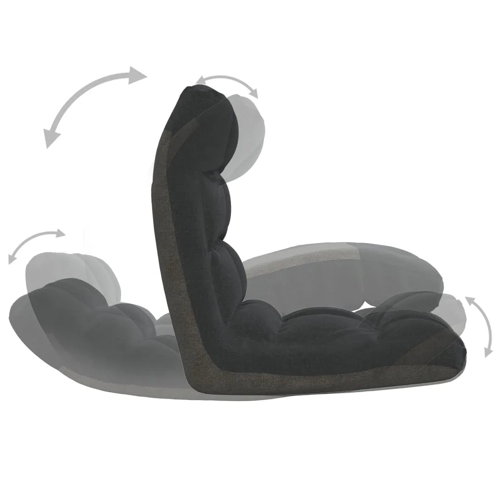 Sedia da Pavimento Pieghevole Nera in Tessuto cod mxl 60024
