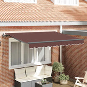 Tenda Retrattile Marrone 250 x 200 cm Tessuto 3329388