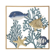 Pannello In Ferro Fish cm 50,2x3,8x50,2
