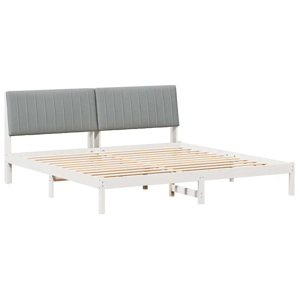 Struttura del letto Bianco 200 x 200 cm Pino massello 3394402