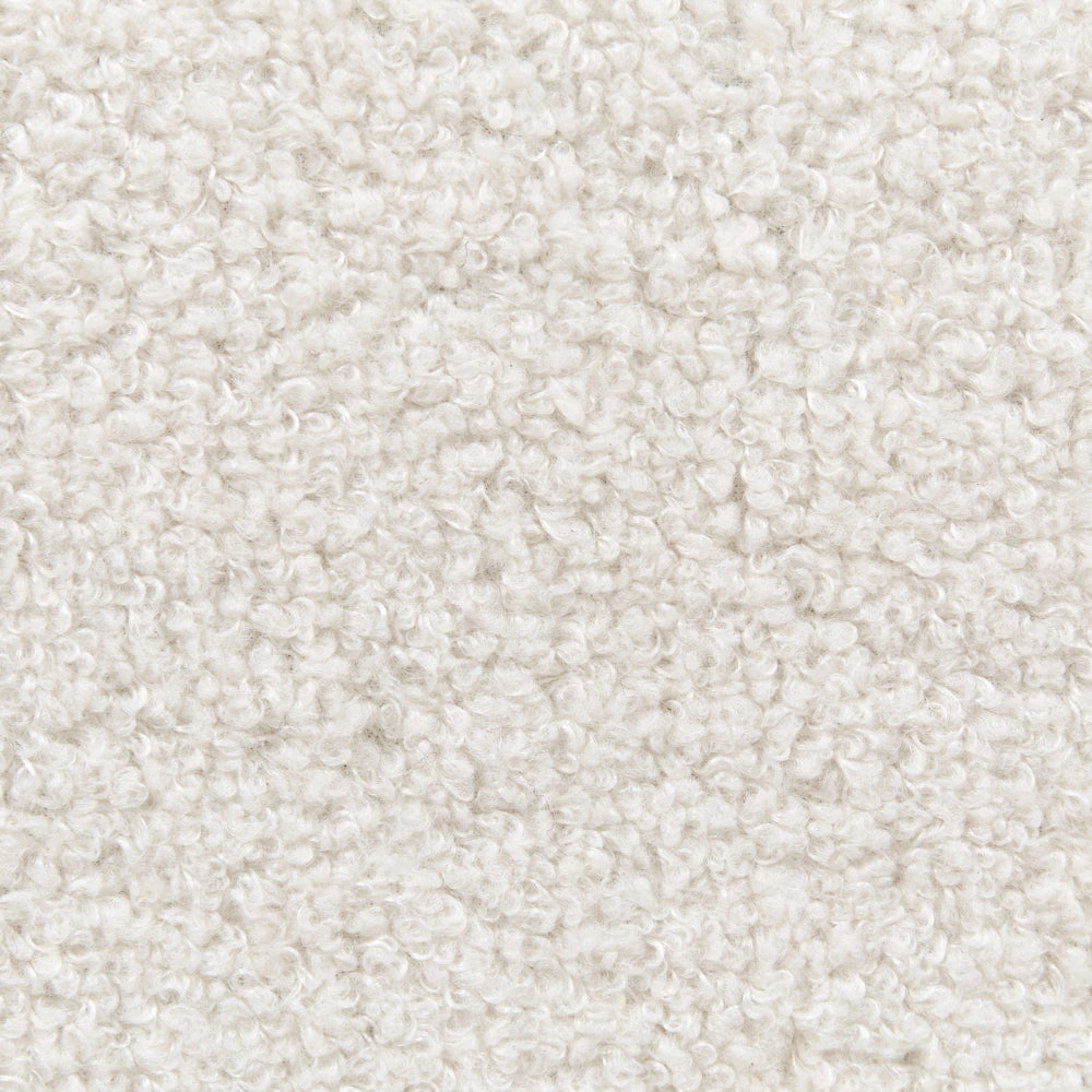 Letto 180 x 200 cm in bouclé beige chiaro con rete a doghe senza testiera