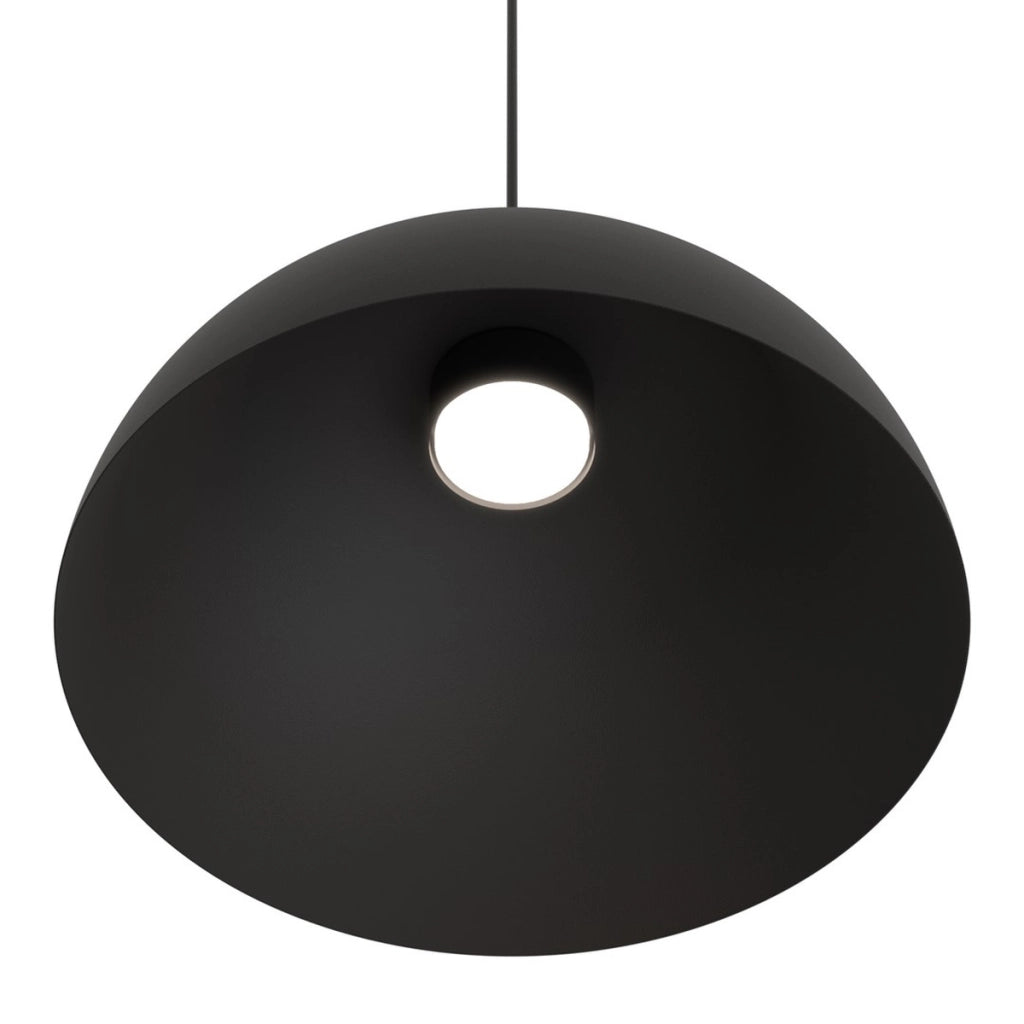 Lampada a sospensione Lunaro in acciaio nero opaco