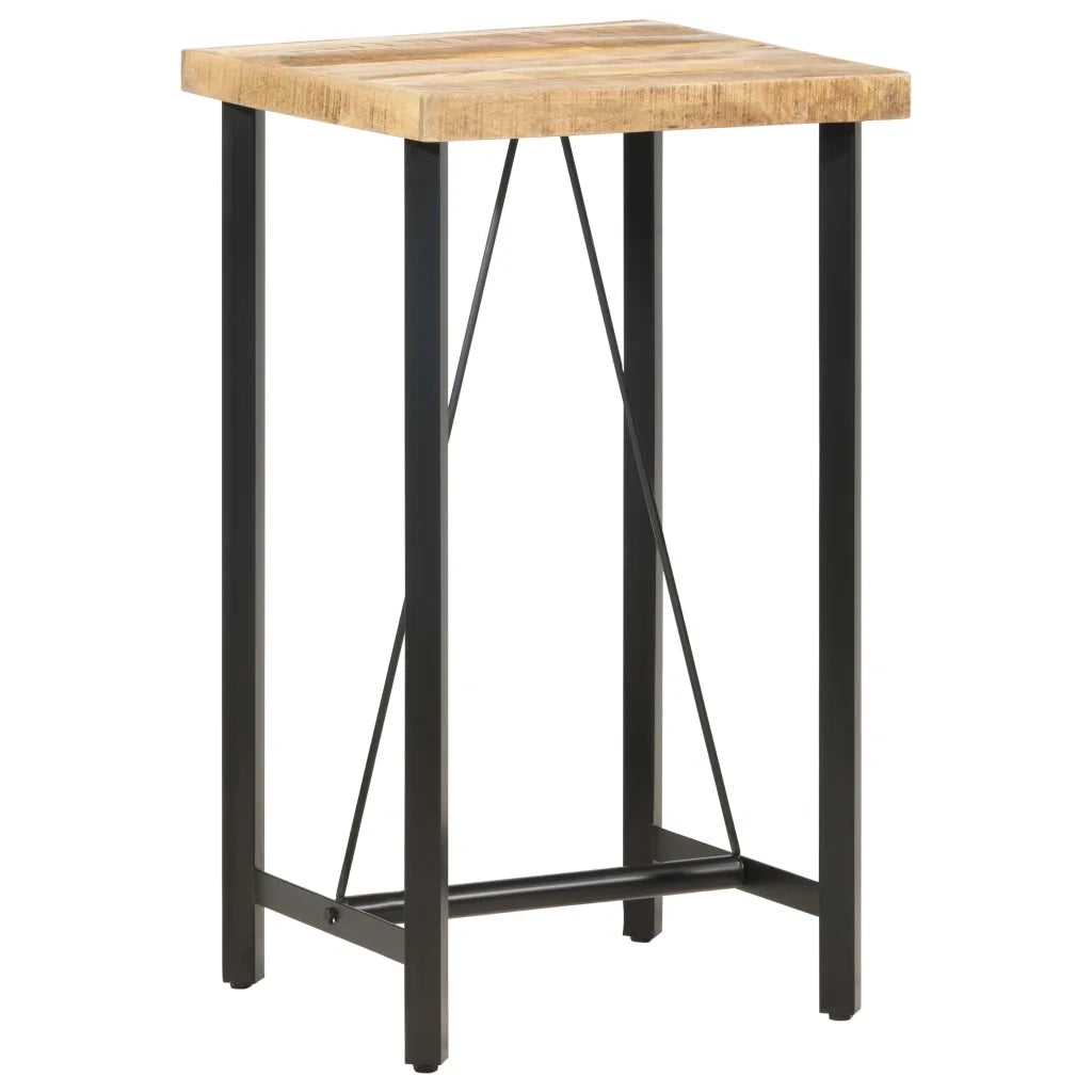 Tavolo da Bar 60x60x107 cm in Legno Ruvido di Mango cod mxl 19793