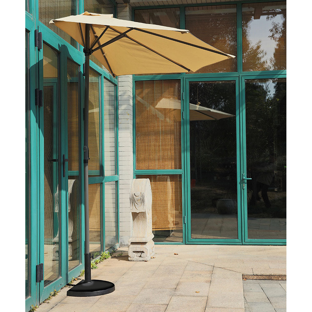 Ombrellone a Parete 1/2 Tondo Ø 270 Cm Struttura in Alluminio da Giardino per Arredo Esterno