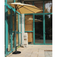 Ombrellone a Parete 1/2 Tondo Ø 270 Cm Struttura in Alluminio da Giardino per Arredo Esterno