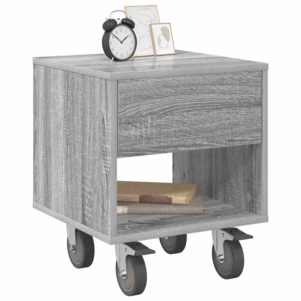 Comodino | Armadio da Notte | Mobiletto da notte Grigio Sonoma 40,5 x 40 x 48 cm Legno multistrato