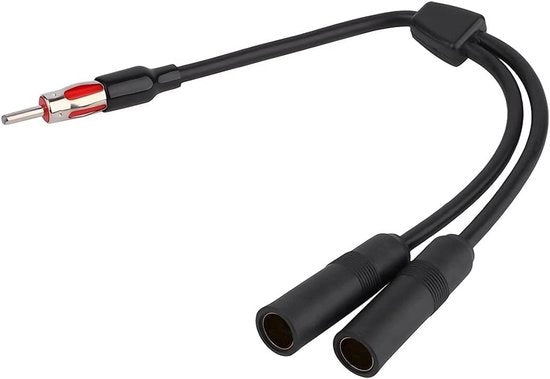 Adattore cavo Y per antenne auto da 305 cm - splitter stekker con doppia presa per autoradio con diversità FM AM