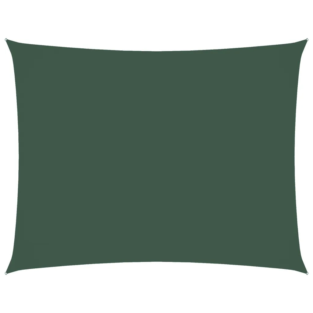 Parasole a Vela Oxford Rettangolare 5x7 m Verde Scuro 135495