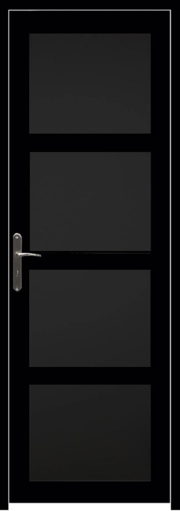 Blocco porta Telia nero 4 pannelli H204 x L73 spingendo a destra Tabella dimensioni