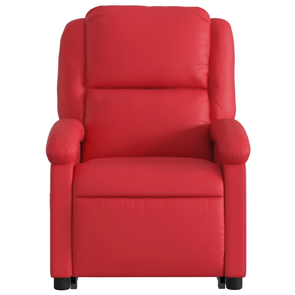 Poltrona Alzapersona Reclinabile Elettrica Rossa in Similpelle 3204245
