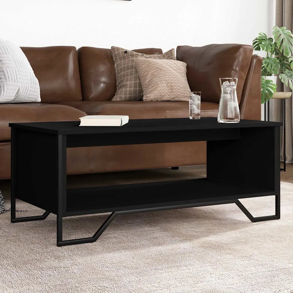 Tavolino da salotto | Tavolino da caff¨¨ | Tavolino da Soggiorno Nero 100x51x40 cm in Legno Multistrato