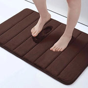 Pavimento in schiuma di memoria 50x80 cm, assorbente, con rivestimento antiscivolo in PVC, spessore elevato, pavimento per bagno e doccia morbido, tappezzeria per bagno ultra soffice - marrone
