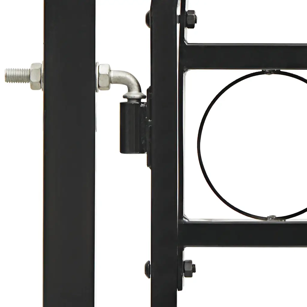 Cancello a Doppia Anta ad Arco in Acciaio 300x200 cm Nero 146341