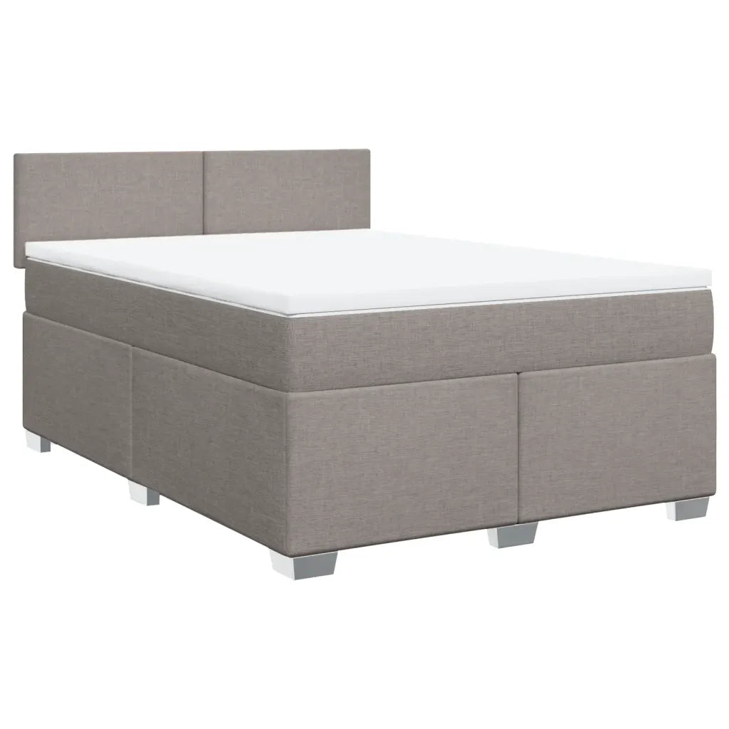 Giroletto a Molle con Materasso Tortora 140x200 cm in Tessuto 3285908