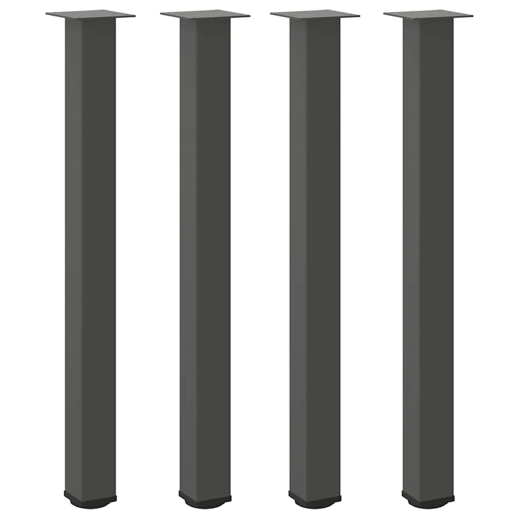 vidaXL Gambe per tavolo da bar 4 pz Antracite 90-92 cm Acciaio