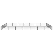 Box Cani 24 Pannelli Nero 100x50 cm Acciaio Verniciato Polvere CFW2189578