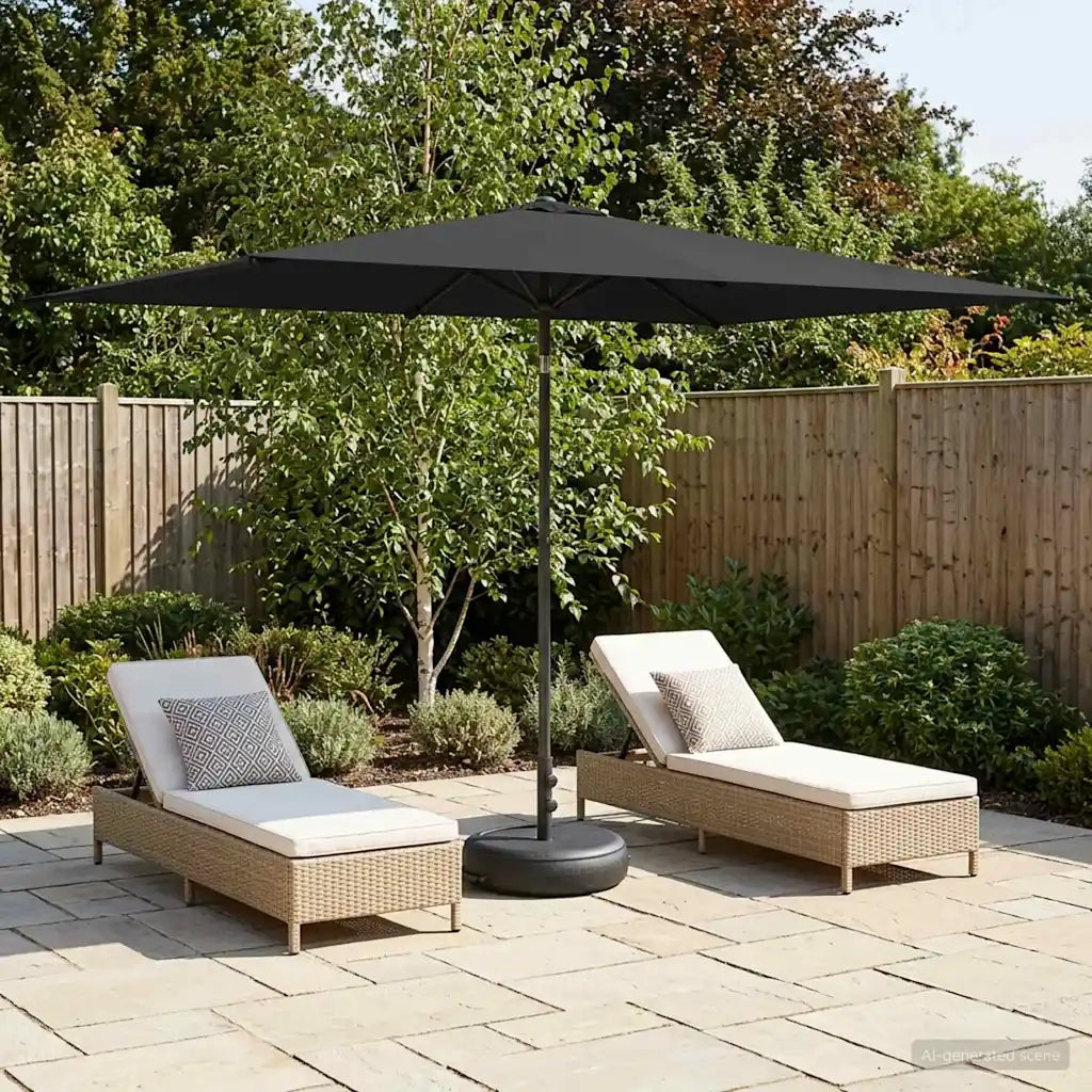 Ombrellone da giardino-Parasole da Giardino con Base 200 x 300 cm Poliestere 904897