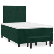 Giroletto a Molle con Materasso Verde Scuro 120x190 cm Velluto 3270460