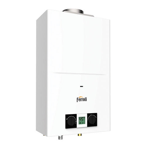 SCALDABAGNO A GAS CAMERA APERTA PEGASO ECO- 14 l/min - Metano- FERRO- pezzi 1