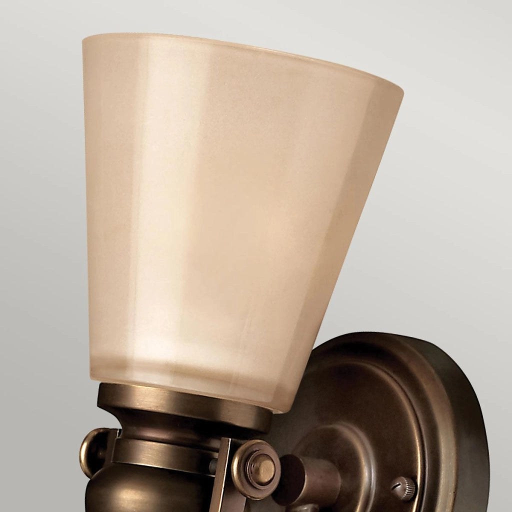 Applique Mayflower vetro ambra bronzo 1xE27 60W Hinkley