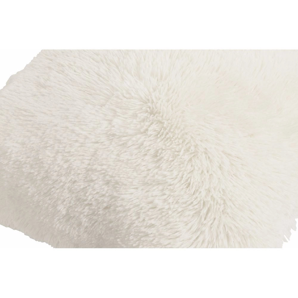 GLAM CUSCINO ARREDDO IN ECOPELLICCIA 45X45 BIANCO