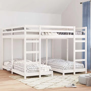 Struttura letto a castello triplo Bianco 200 x 200 cm 3414559