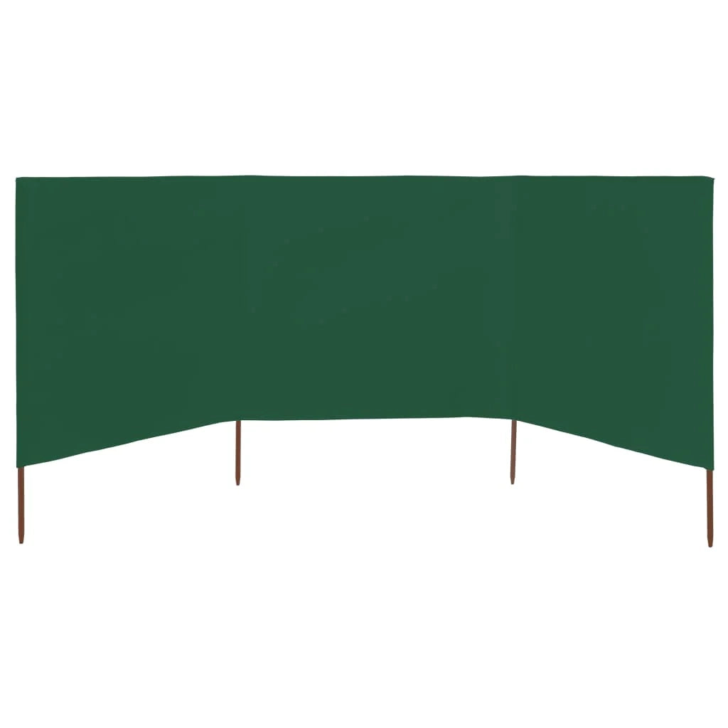 Schermo divisorio in tessuto a 3 pannelli 400 x 120 cm verde 02_0008805