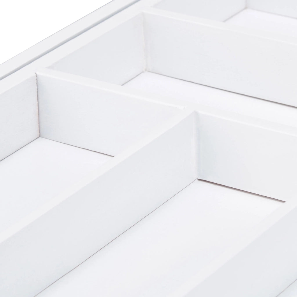 Portaposate estensibile organizer in bambù bianco 13_0002373