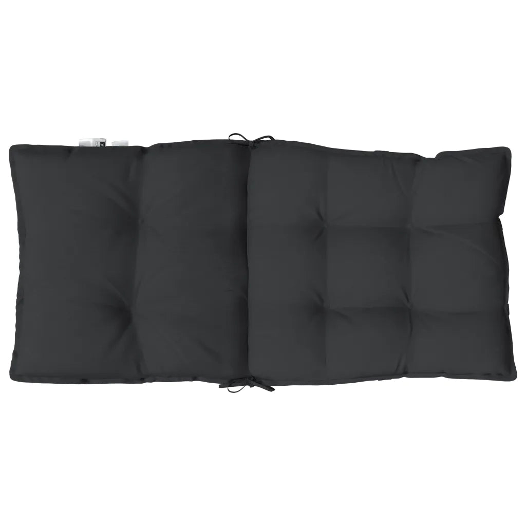 Cuscini per Sedia Schienale Basso 6 pz Neri in Tessuto Oxford 377694