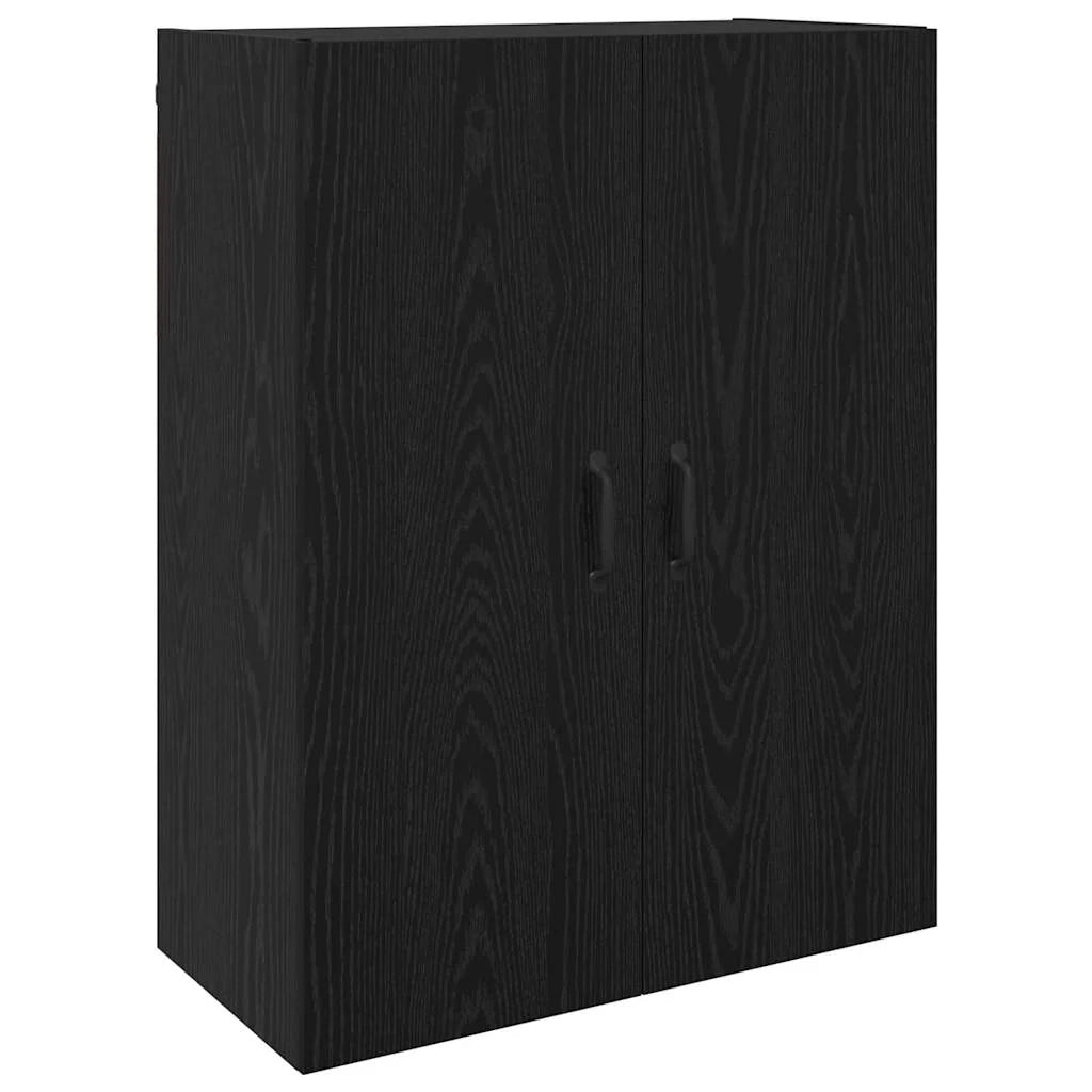 Set di 2 mobili da parete moderni con 4 ante a battente 69,5 x 34 x 90 cm in legno ingegnerizzato rovere nero 02_0056057