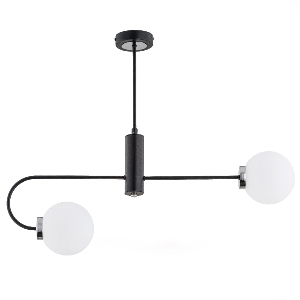 Plafoniera minimalista nero/bianco 2xE14 10W Perla Alfa