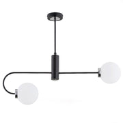 Plafoniera minimalista nero/bianco 2xE14 10W Perla Alfa