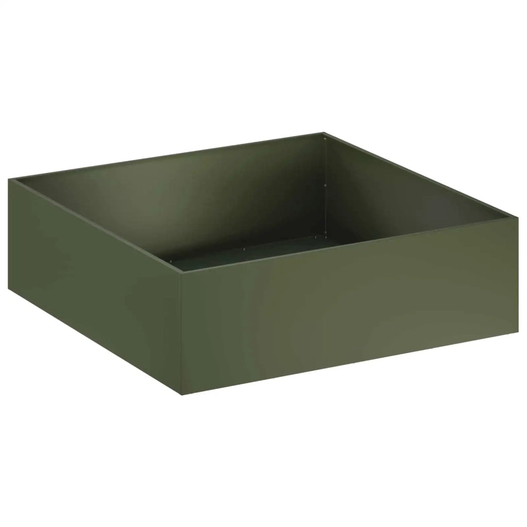 Vaso da giardino 2 pz Verde Oliva 100 x 100 x 30 cm 8005085