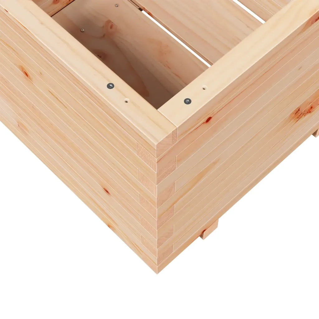 Fioriera | Cassetta per fiori | Vaso da Giardino 60x60x49,5 cm in Legno Massello di Pino