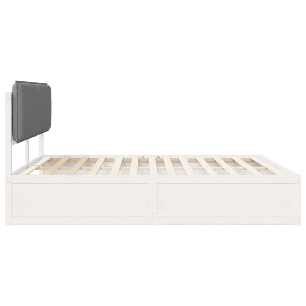 Letto con Testiera Rivestita Grigio chiaro 200 x 200 cm