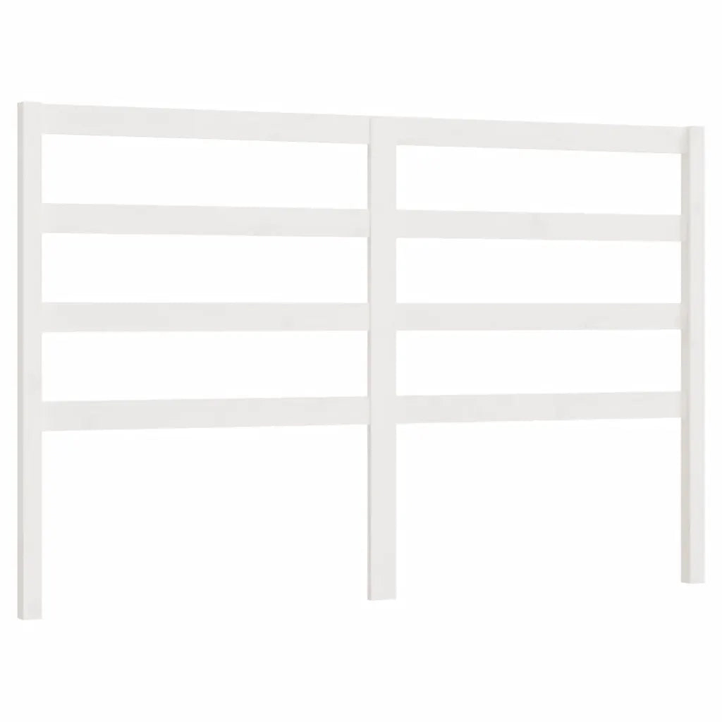 Testiera per Letto-Testata-Testiera Decorativa Bianca 126x4x100cm in Legno Massello di Pino 442501