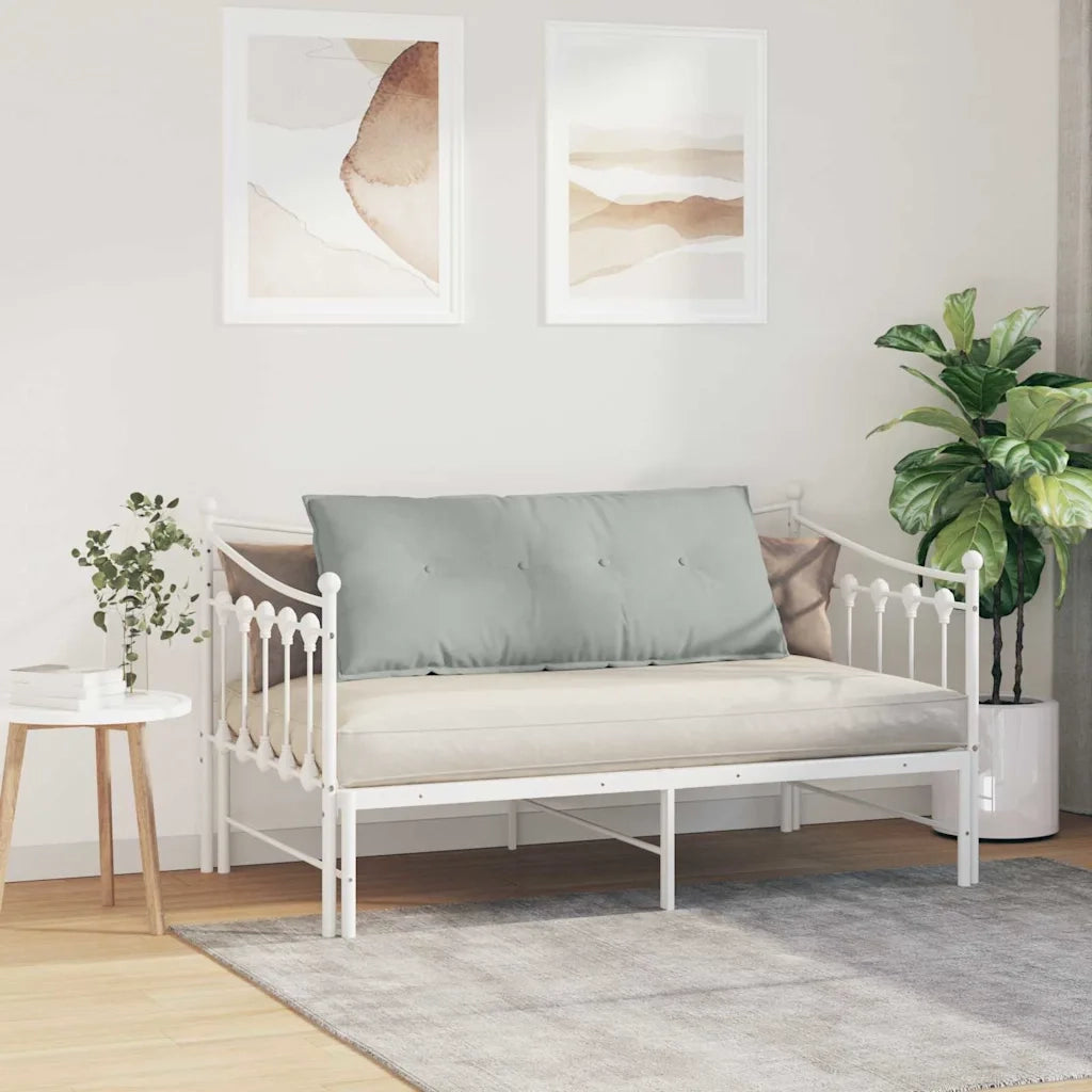 Cuscino per Schiena | Cuscino dorsale Grigio chiaro 120 x 50 cm Tessuto in Cords