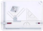 Tavolo da disegno A3 - Progettazione ergonomico - Linee parallele - Chiusura a molla - Chiusura rapida della cartellina - Materiale resistente agli urti - Piatto di disegno