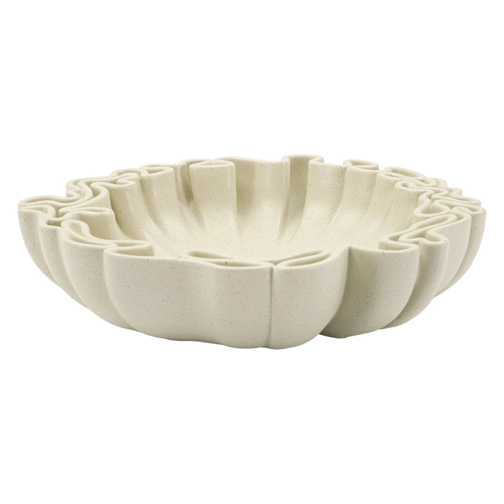 Fanepale, Svuotatasche Effetto Pietra, Bianco Crema
