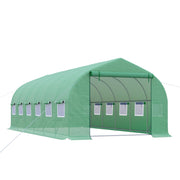 Serra da Giardino Tunnel Grande 6x3x2 m ¨C zephmum ¨C Verde con 12 Finestre e Porta a Zip