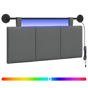 Testiera | Testata sospesa Con luce LED Grigio Scuro Tessuto