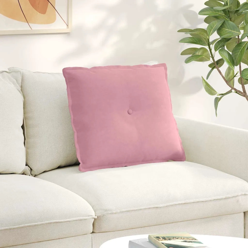 Cuscino per Schiena | Cuscino dorsale Rosa 60 x 50 cm Tessuto in Cords