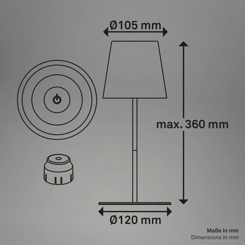 Lampada da tavolo Calida 3 in 1 led RGBW 200lm bianco
