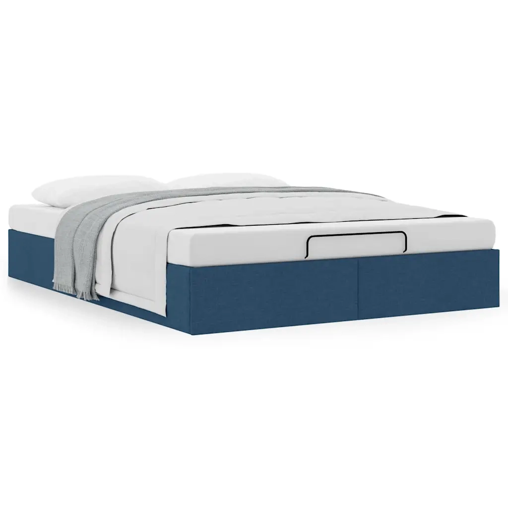 Struttura Letto Pouf senza Materasso Blu 140x200cm in Tessuto 3310888