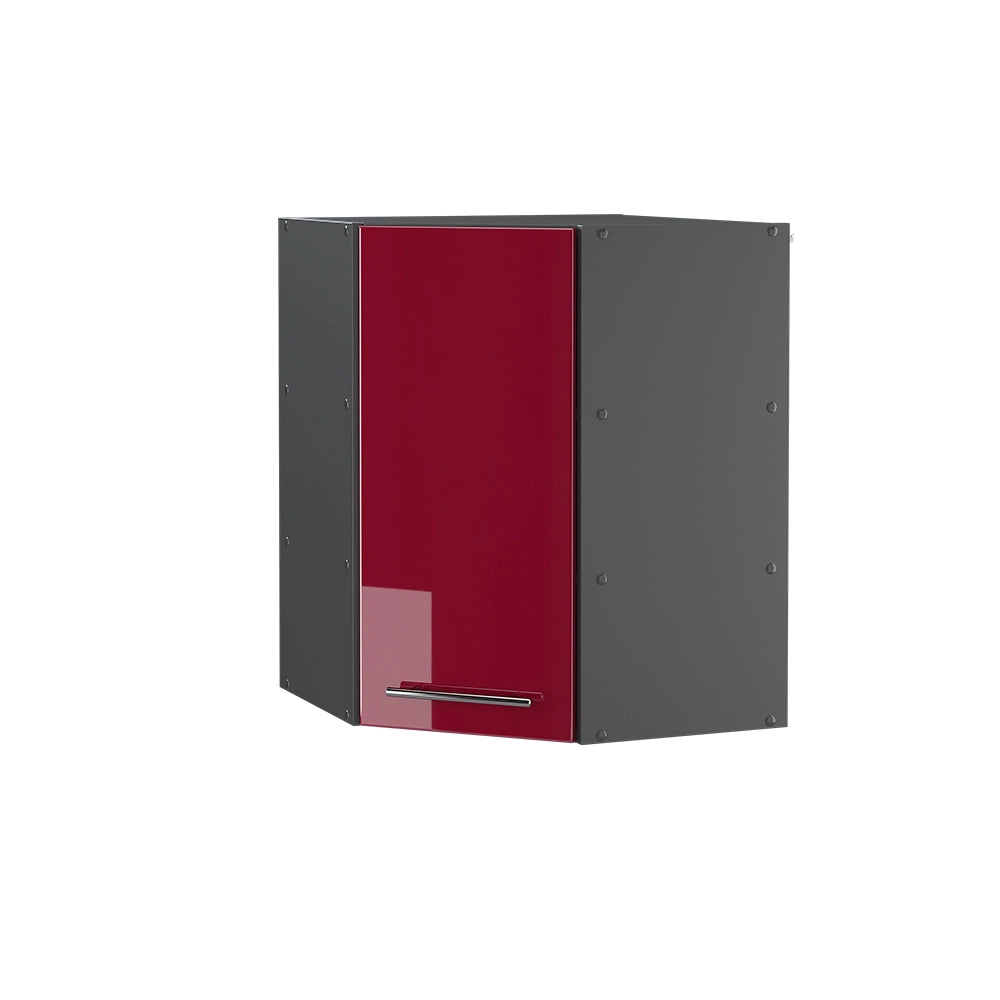 Mobile angolare da cucina Fame-Line Bordeaux lucido/Antracite 57 cm Vicco