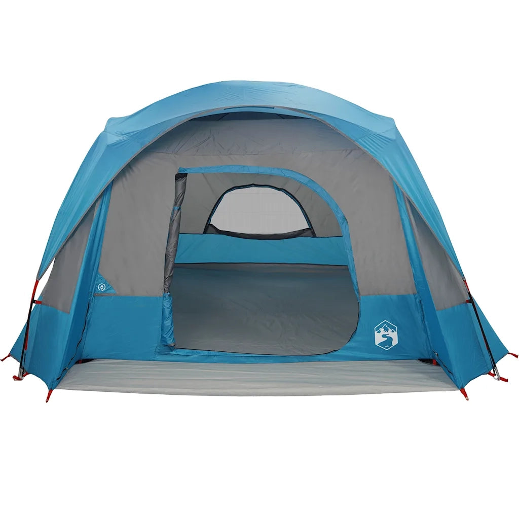Tenda Familiare Cabina per 6 Persone-Tenda da campeggio Blu Impermeabile 830369